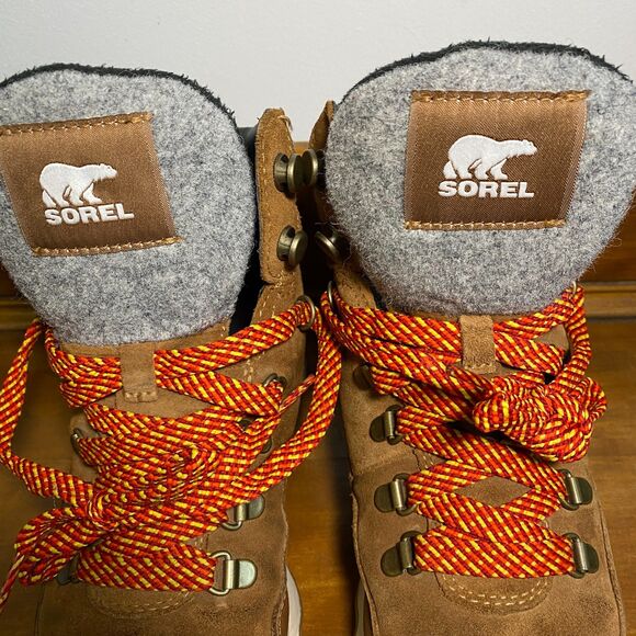 Sorel Kinetic Conquest Rain Boots Womens Sz 5 Tan/Brown Winter Hiking Walking - Picture 8 of 13